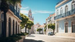 Understanding the Safety in Portugal for Expats 27 Clean and bright street in a Portuguese town, representing the safety in Portugal.