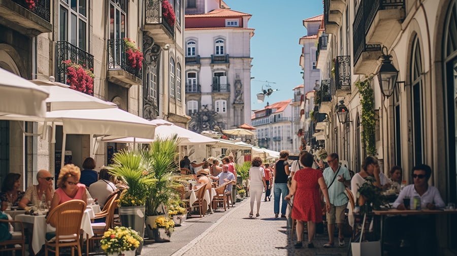 Clean and well-maintained Portuguese town demonstrating the Portuguese Lifestyle