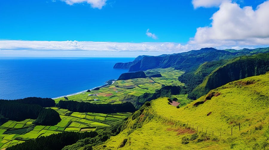Scenic view of Portuguese islands, a part of Portugal's diverse natural landscape