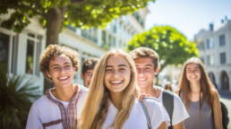 What does Education in Portugal offer for Expats? 16 Smiling university students enjoying their education in Portugal