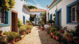 How impressive is the Portugal Real Estate Growth? 10 Traditional Portuguese courtyard illustrating the charm of Portugal real estate