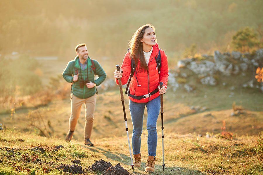 What exciting outdoor activities does Portugal offer? 5 Elderly couple enjoying a walking trip in Portugal, partaking in the many outdoor activities the country offers