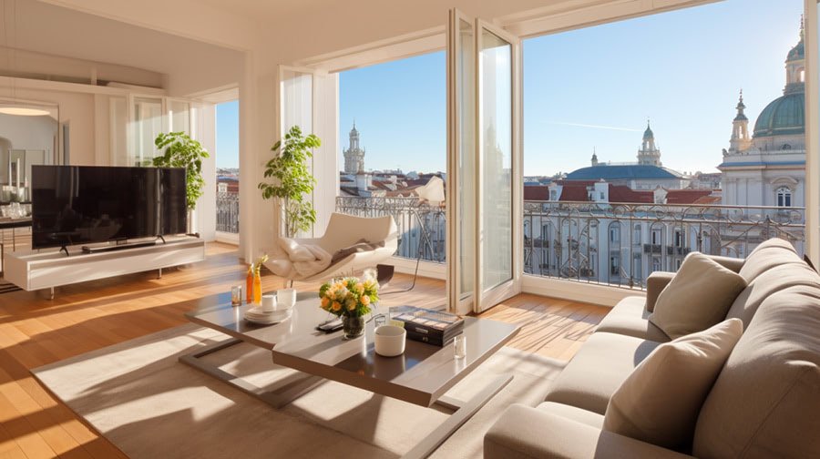 Luxury apartment with a stunning view of Lisbon.