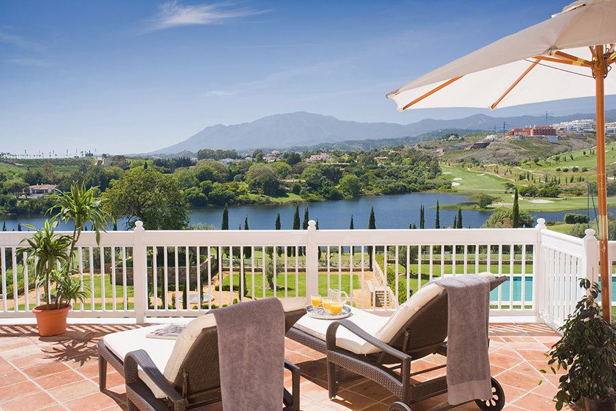 Luxurious terrace view from a Lisbon villa