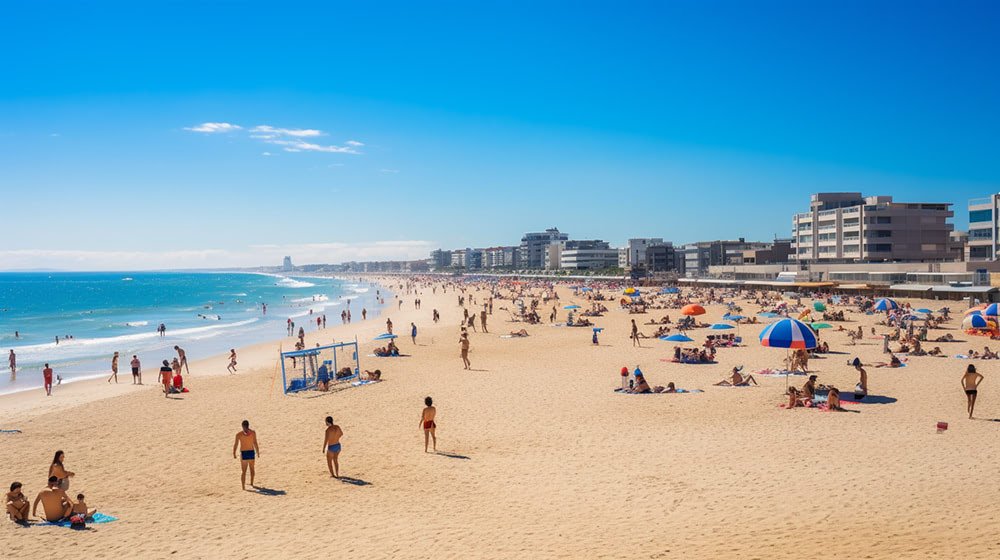 Beautiful Costa da Caparica beach ranked in Top beach destinations.